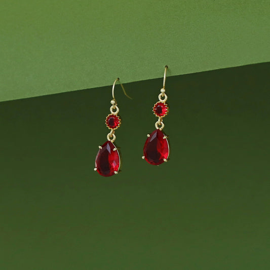 Viona Golden Glossy Stone Drop